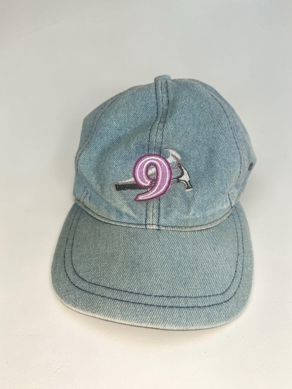 Vintage Denim Construction Worker Hat 100% Cotton AJM Cap